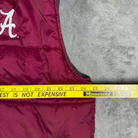 University of Alabama Crimson Tide Reversible Puffer Fleece Vest Men’s XXL - Picture 7 of 8